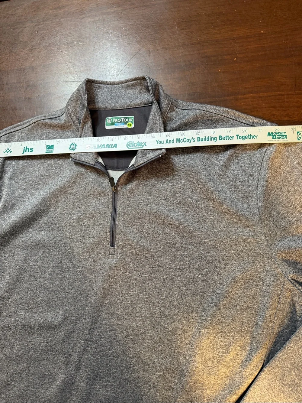 NWT XL Pro Tour Cool Play heather gray quarter-zip golf pullover jacket